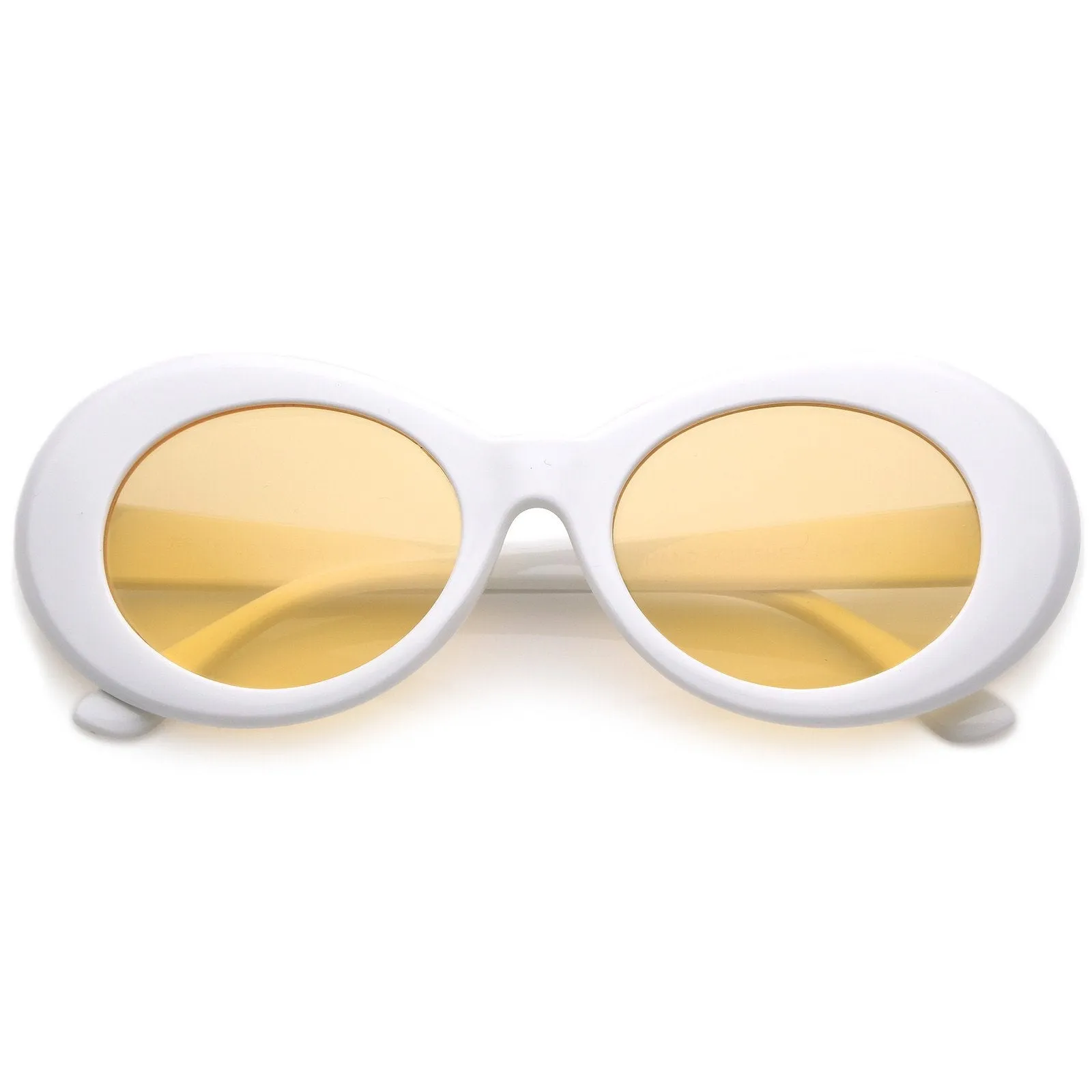 Retro 90's Fashion Clout Oval Round Color Tone Lens Sunglasses C441