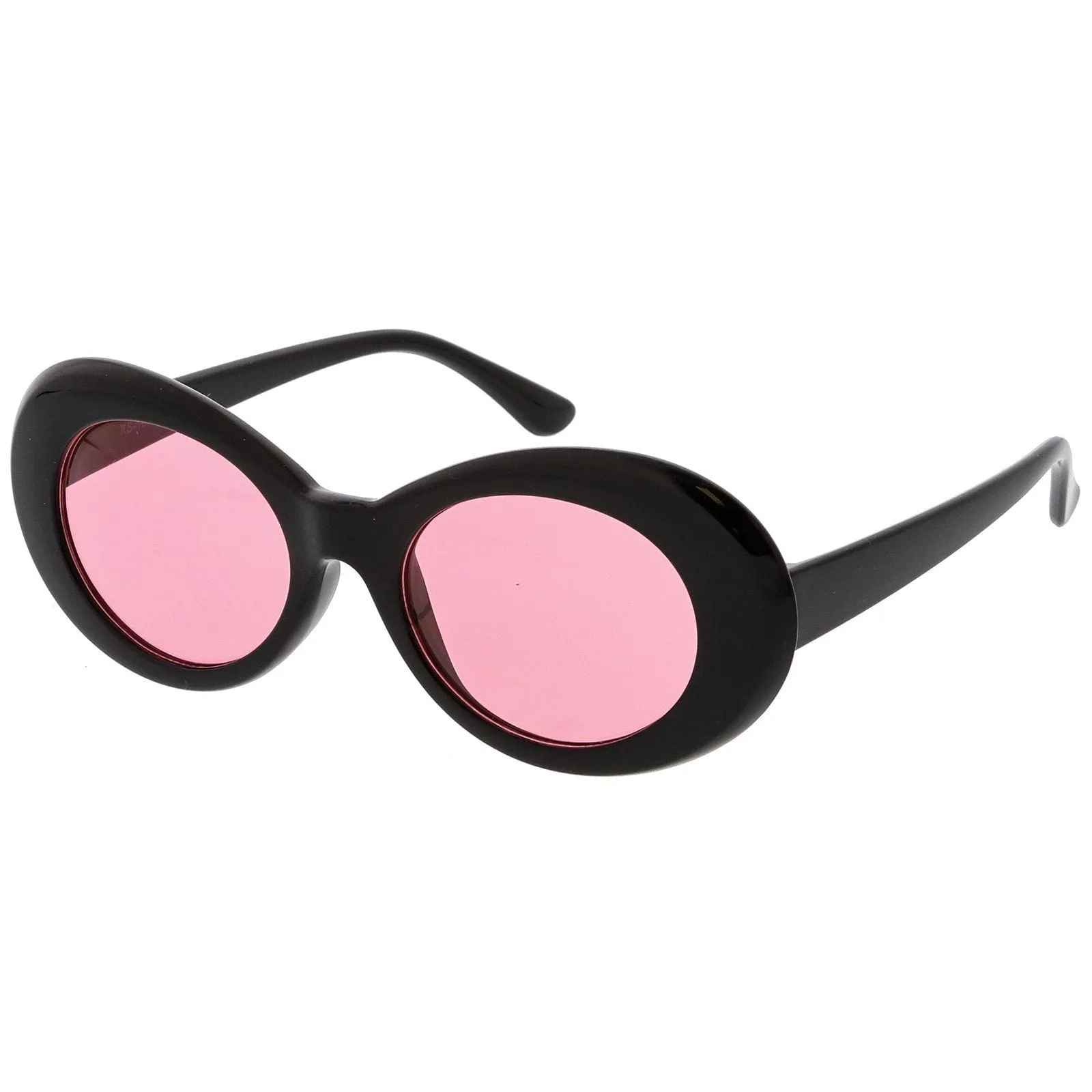 Retro 90's Fashion Clout Oval Round Color Tone Lens Sunglasses C441