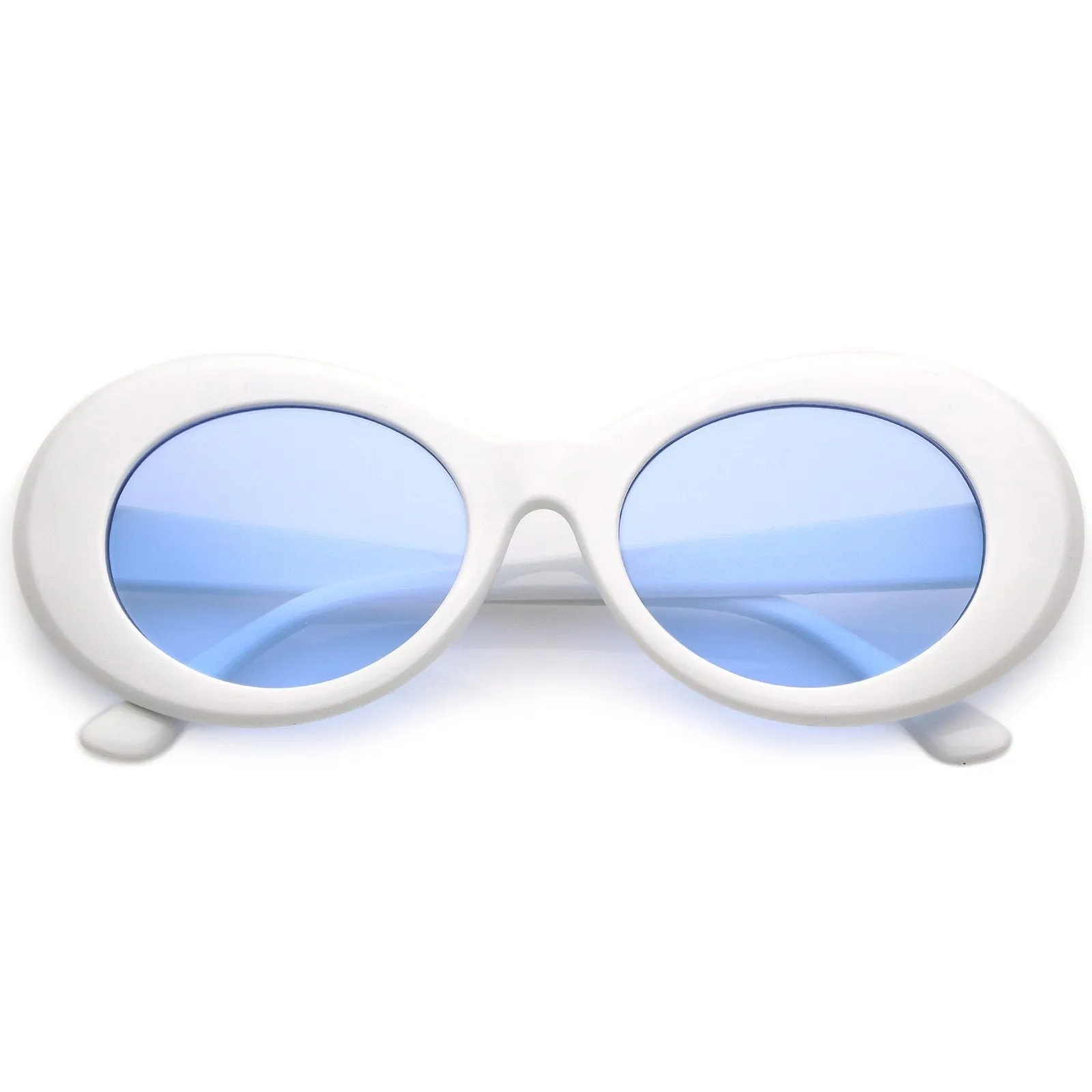 Retro 90's Fashion Clout Oval Round Color Tone Lens Sunglasses C441