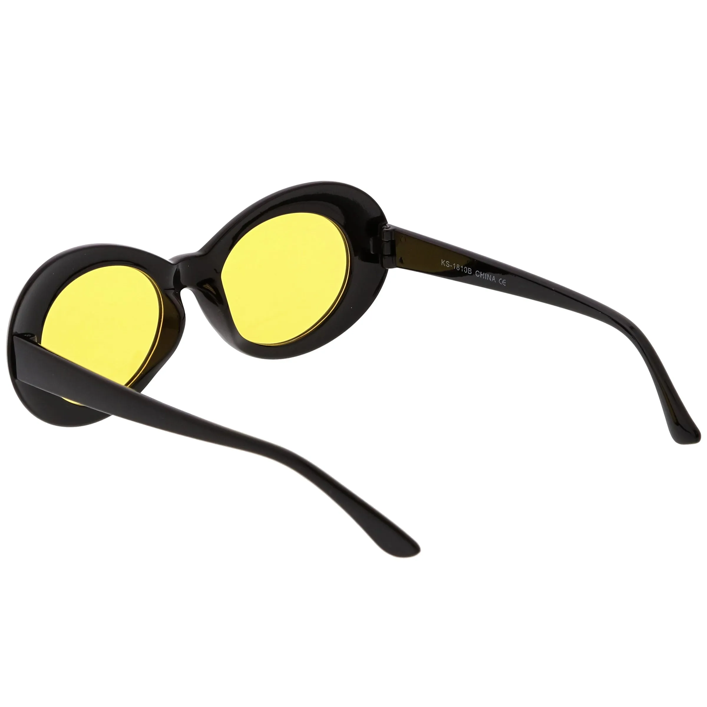 Retro 90's Fashion Clout Oval Round Color Tone Lens Sunglasses C441