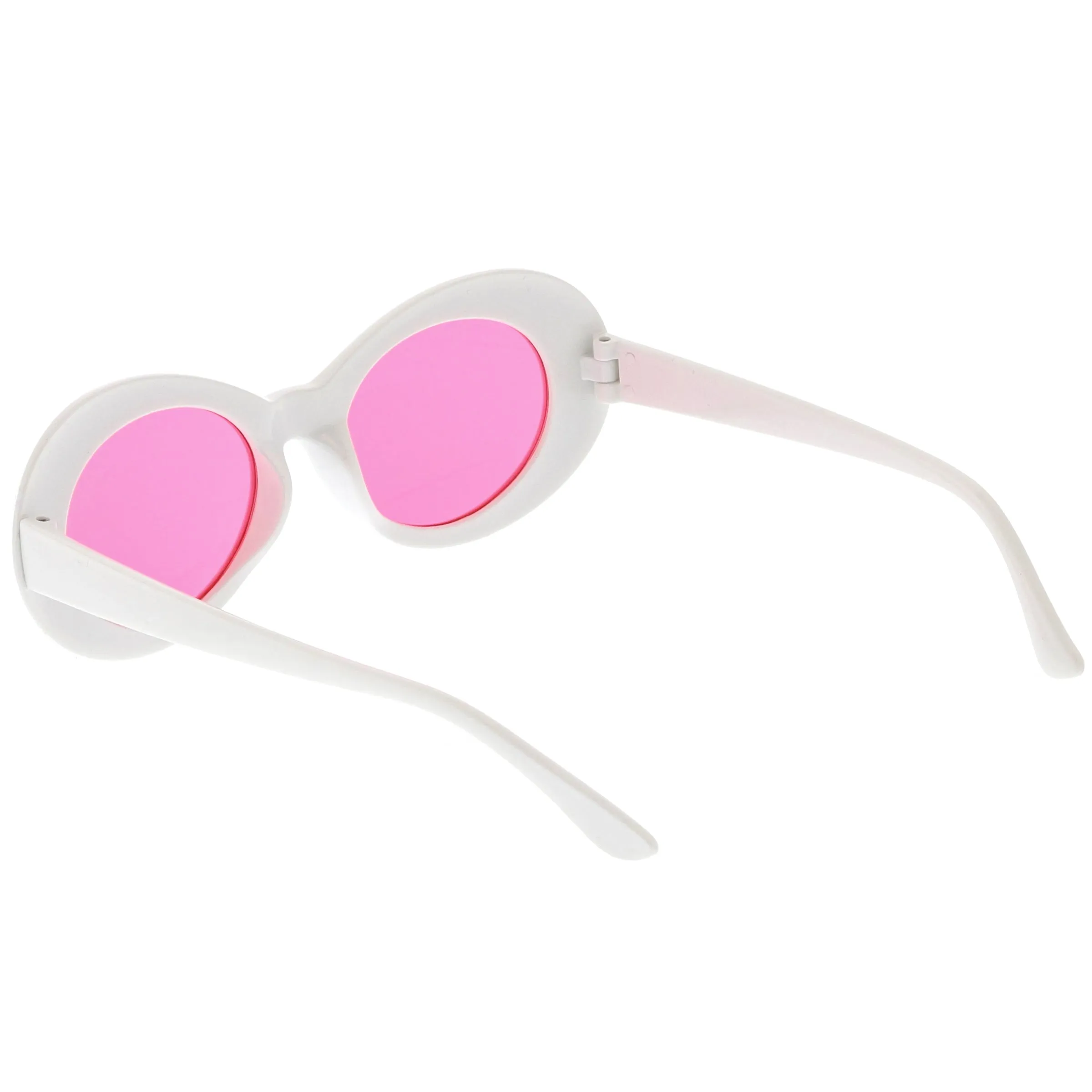 Retro 90's Fashion Clout Oval Round Color Tone Lens Sunglasses C441