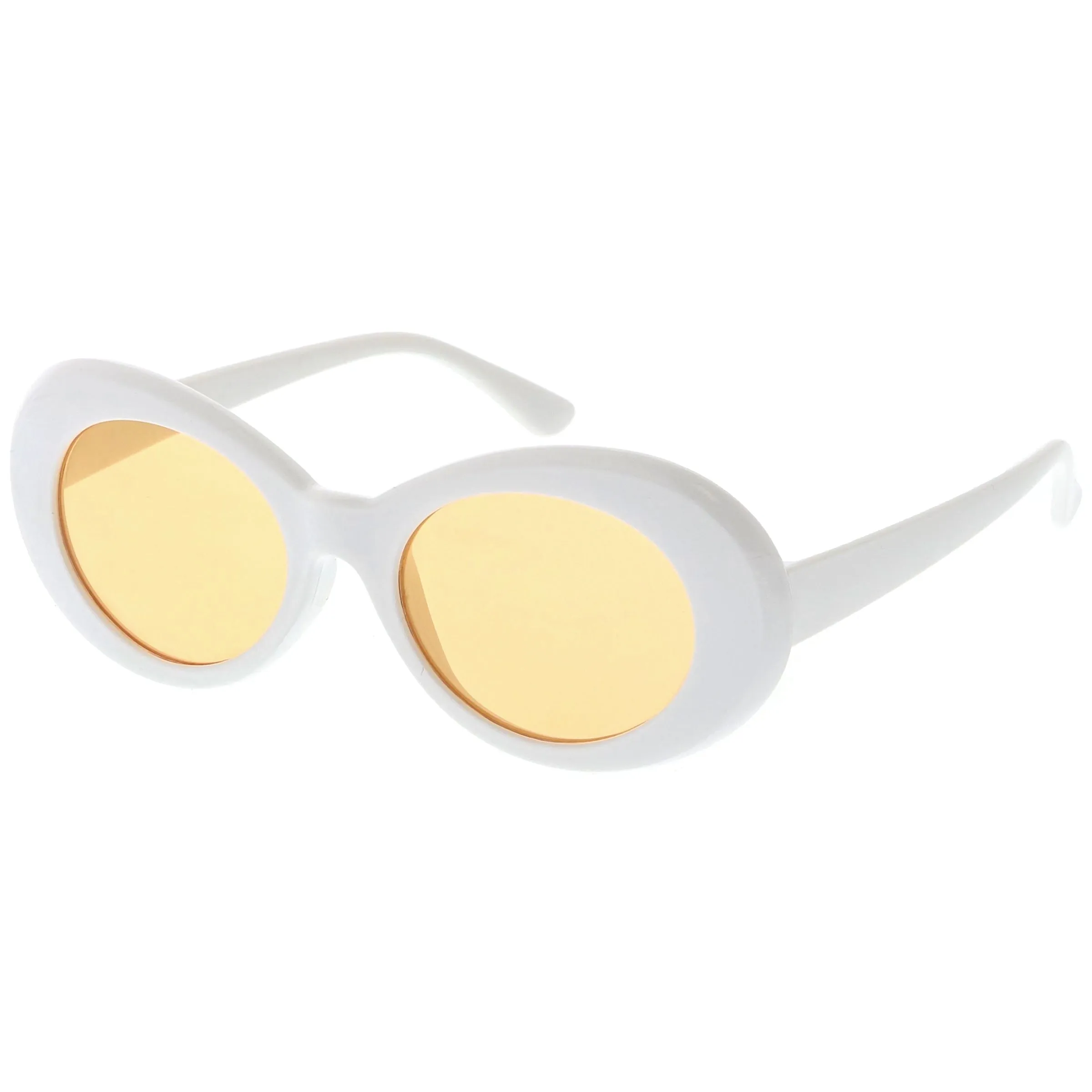 Retro 90's Fashion Clout Oval Round Color Tone Lens Sunglasses C441