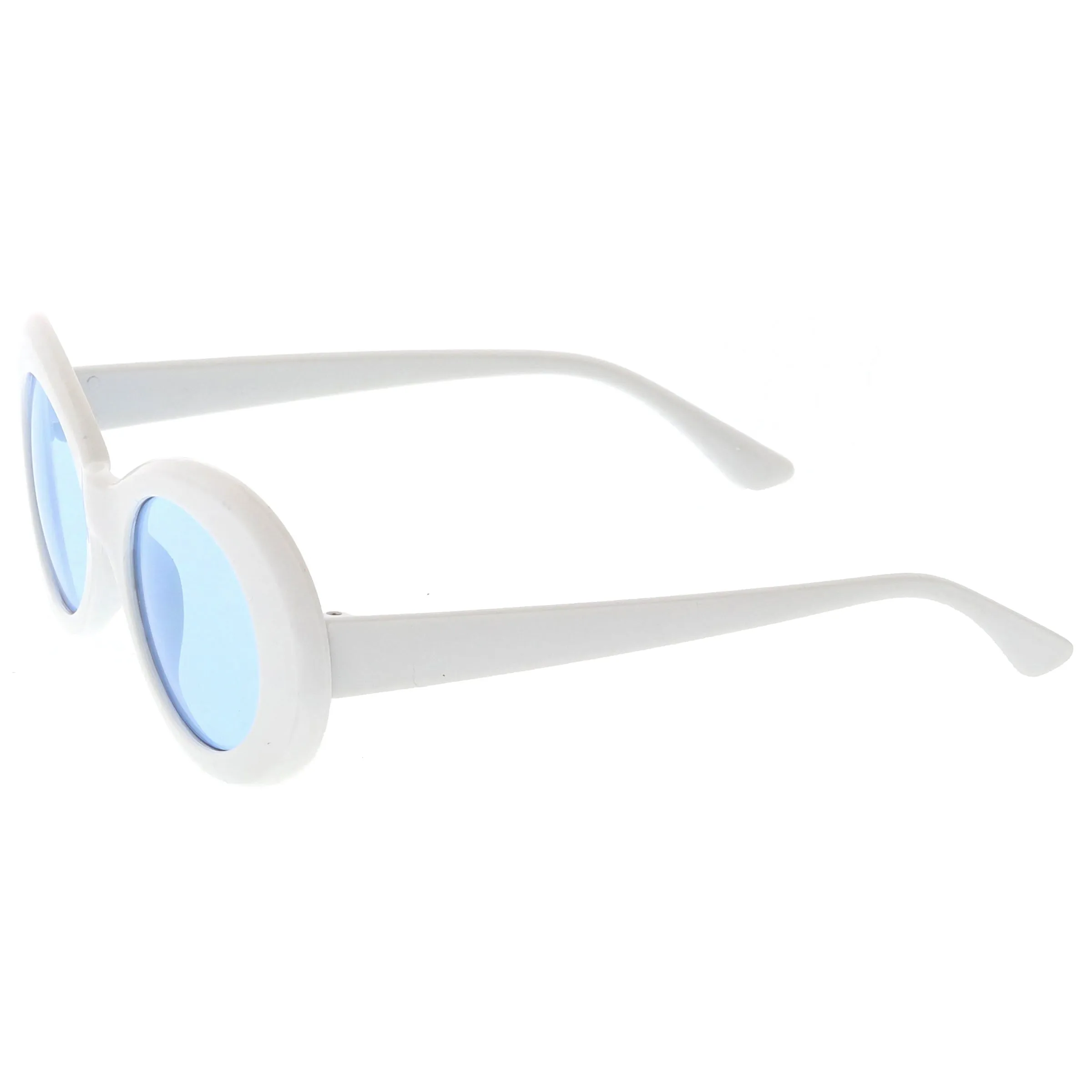 Retro 90's Fashion Clout Oval Round Color Tone Lens Sunglasses C441