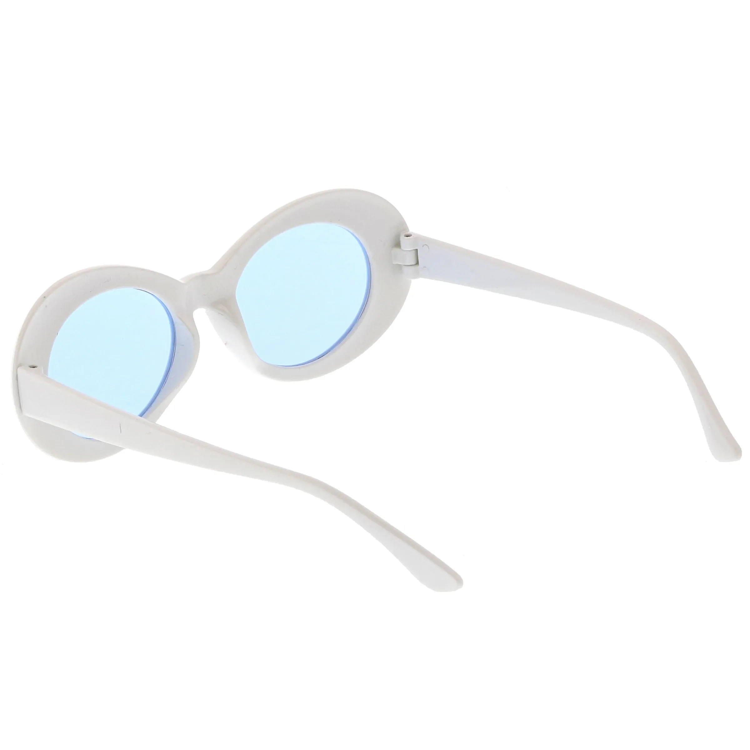 Retro 90's Fashion Clout Oval Round Color Tone Lens Sunglasses C441