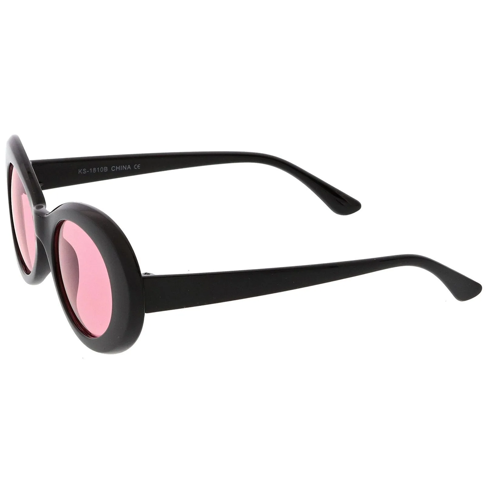 Retro 90's Fashion Clout Oval Round Color Tone Lens Sunglasses C441