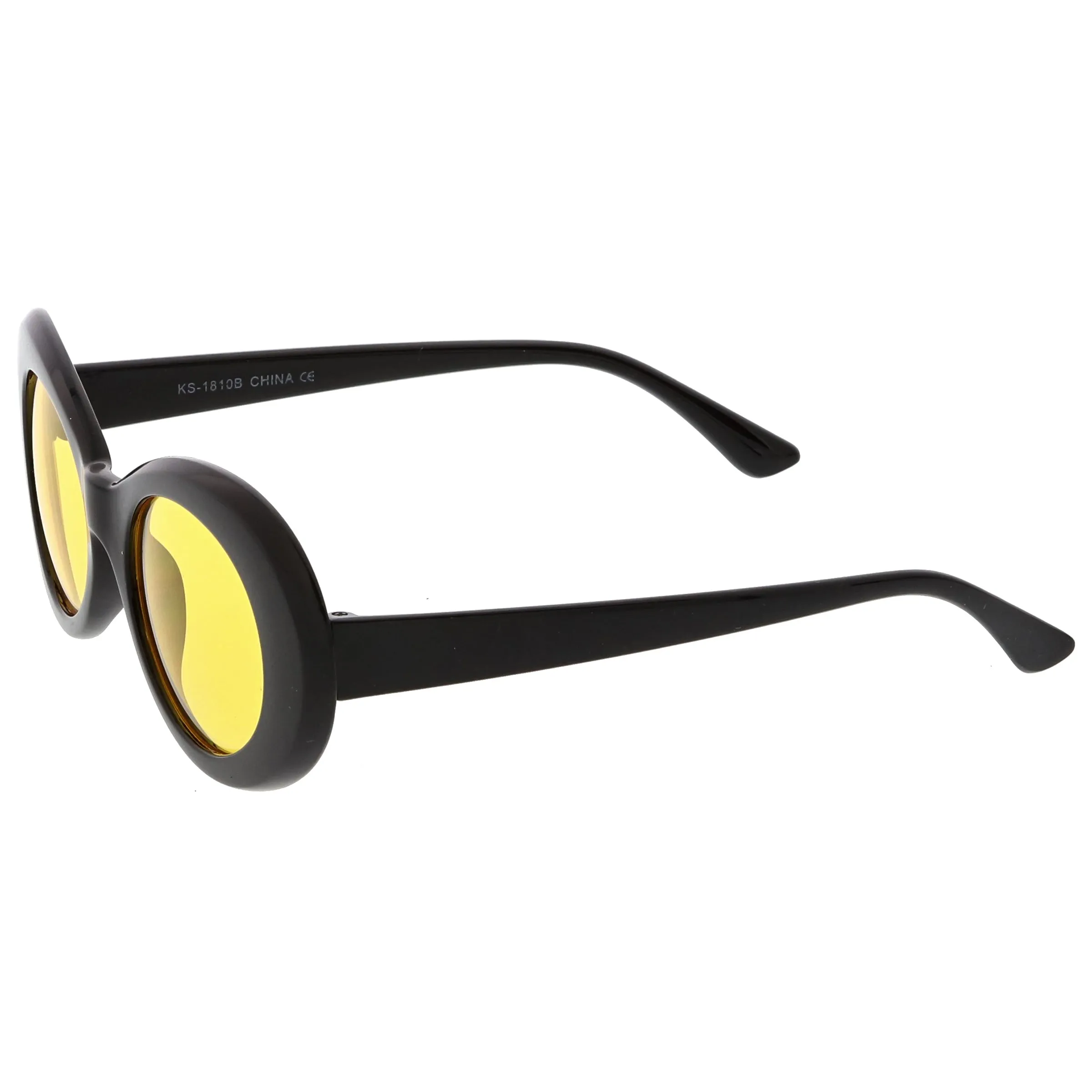 Retro 90's Fashion Clout Oval Round Color Tone Lens Sunglasses C441