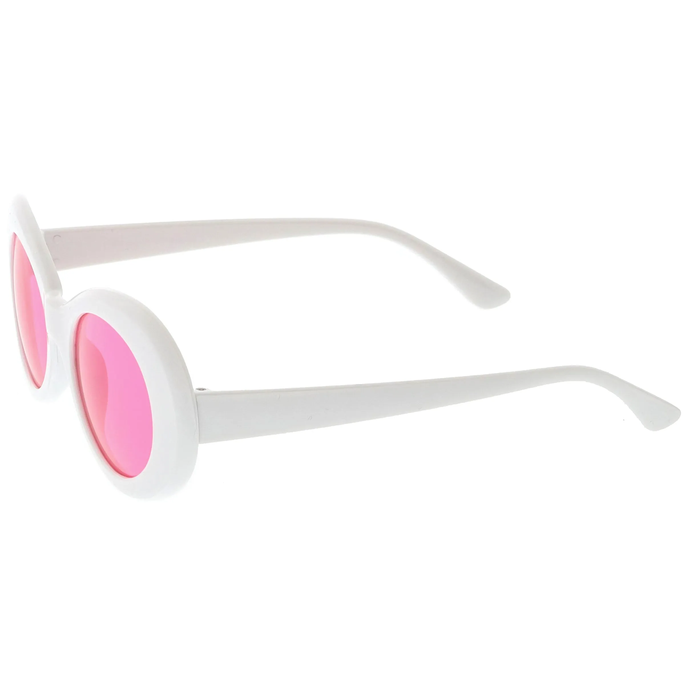 Retro 90's Fashion Clout Oval Round Color Tone Lens Sunglasses C441