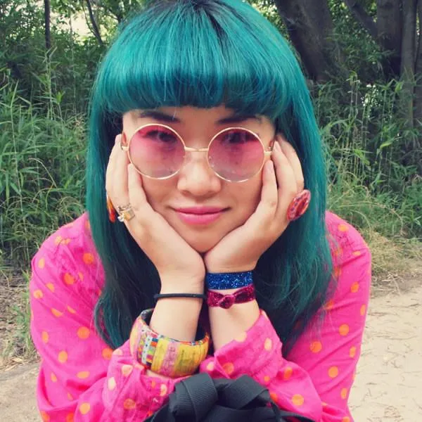 Retro Hippie Round Multi Color Rainbow Lens Sunglasses
