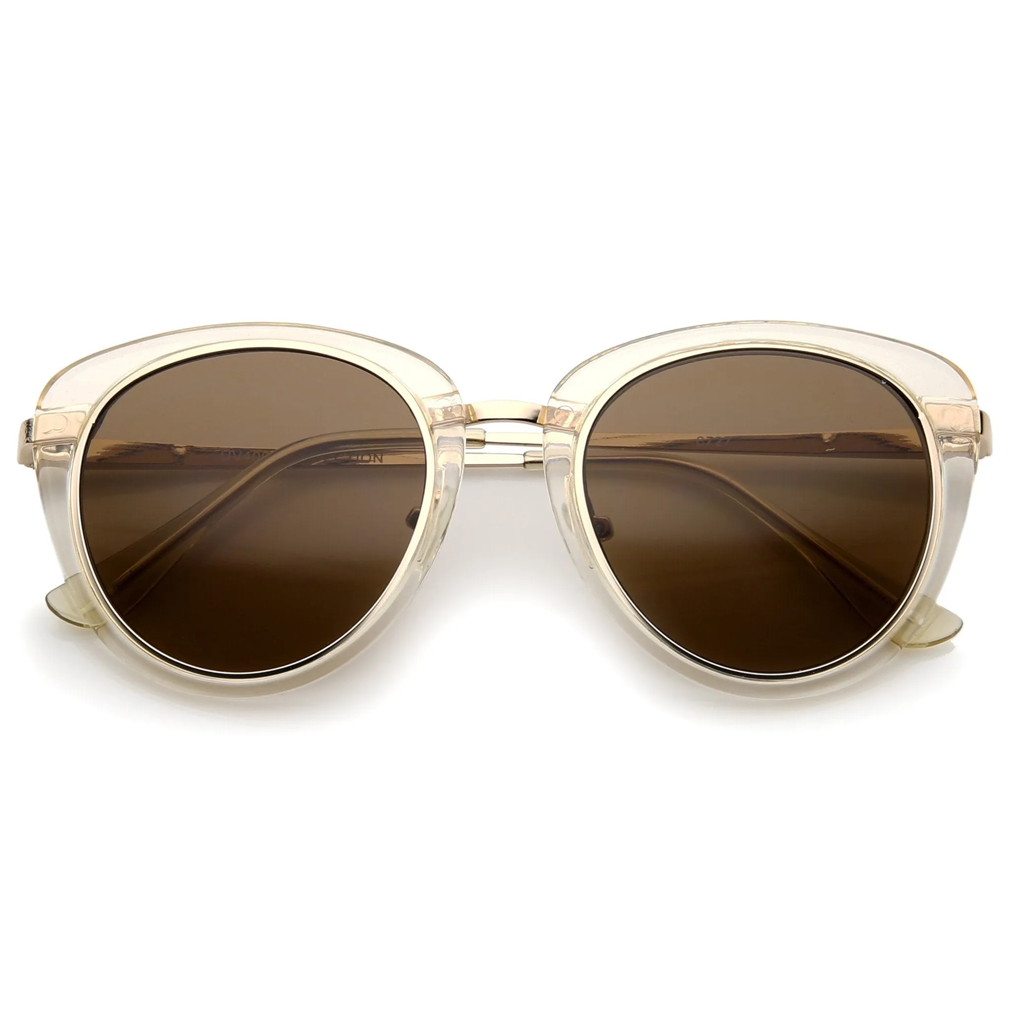 Retro Metal Outline Trim Lens Cat Eye Sunglasses A354