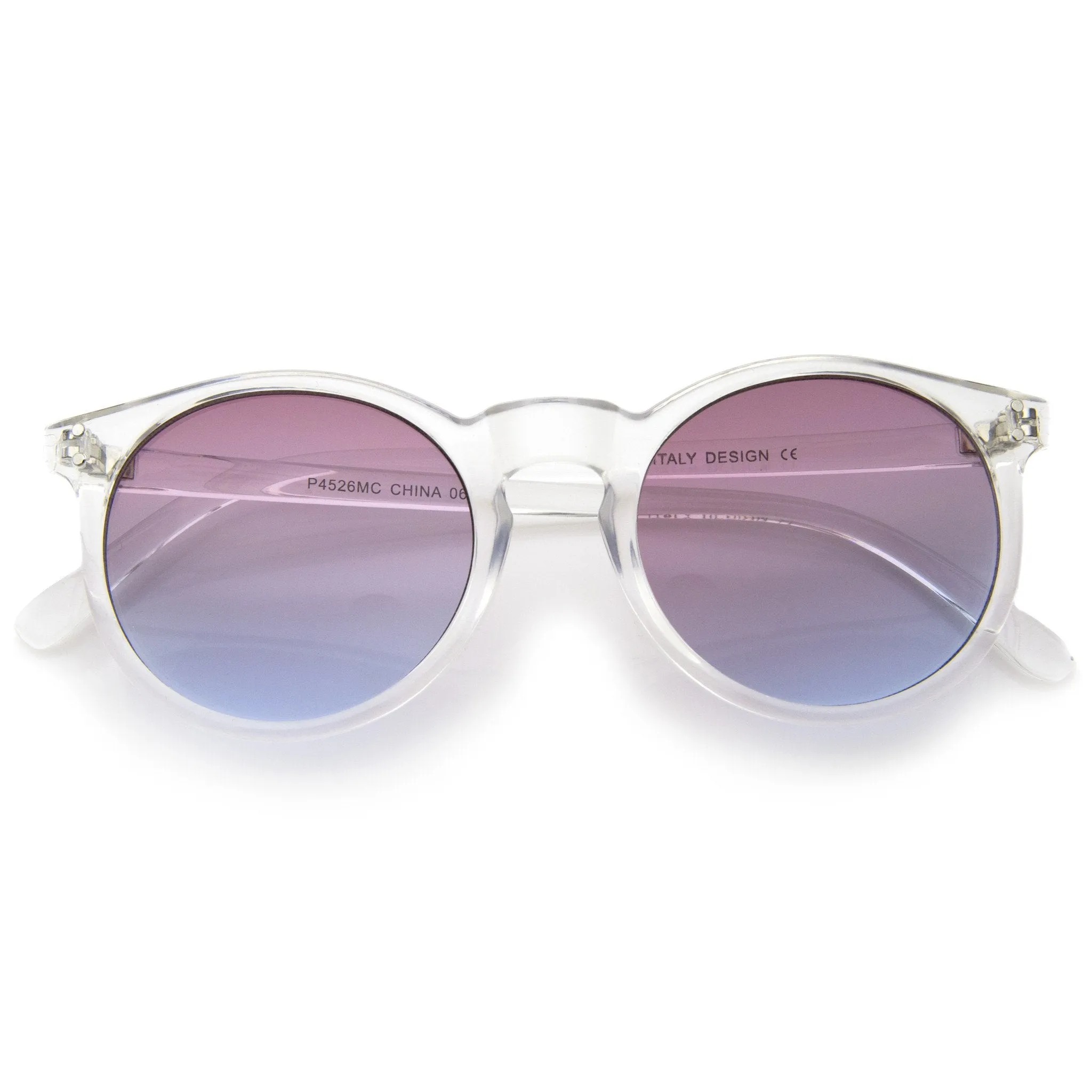 Retro Modern Crystal Frame Burned Lens Sunglasses A297