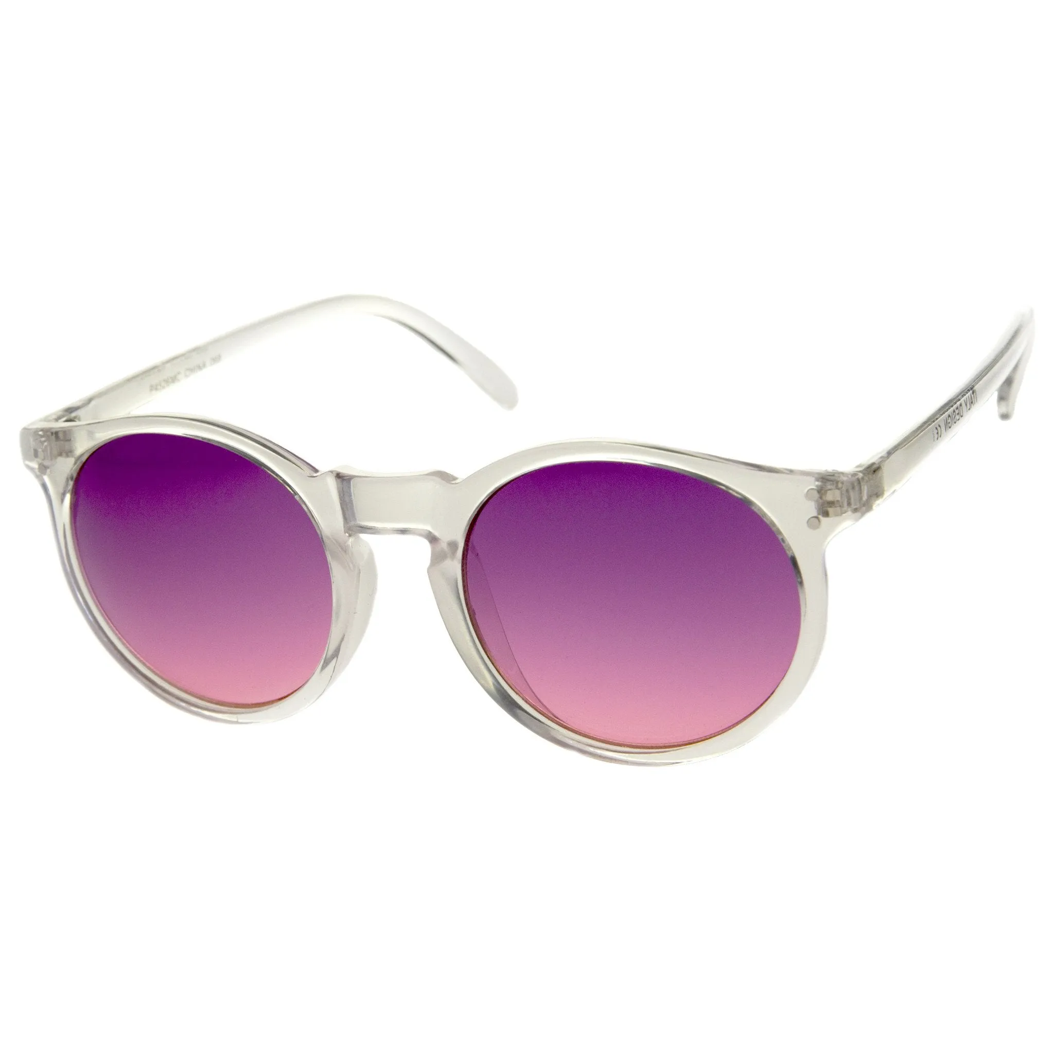 Retro Modern Crystal Frame Burned Lens Sunglasses A297