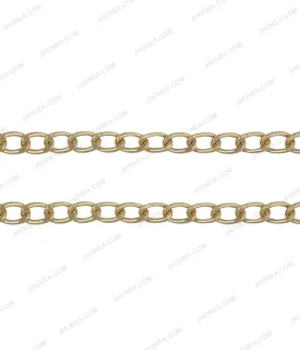 Shiny Gold Fashion Metal Curved Curb Link Chain