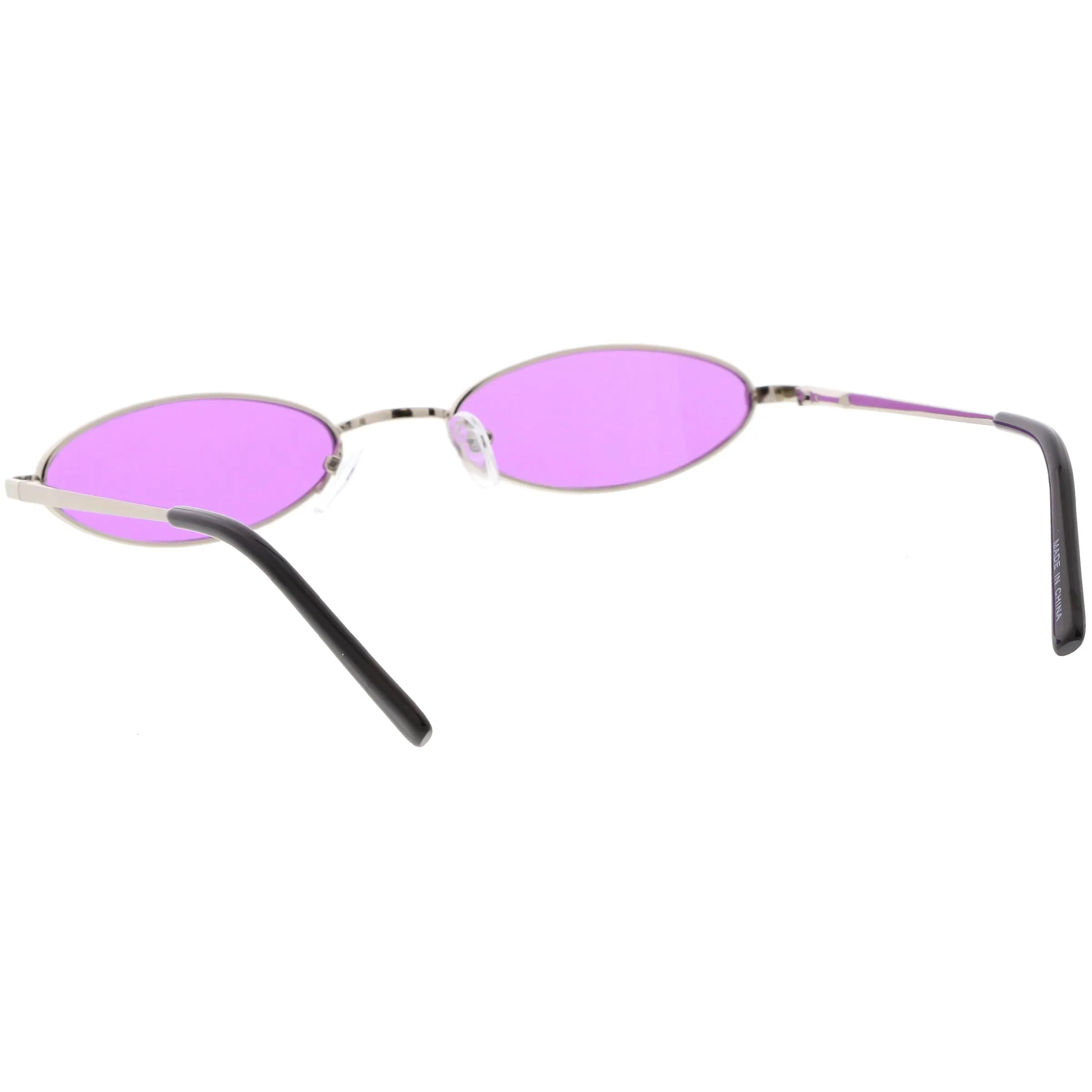 Slim Retro Throwback 1990's Color Tone Oval Sunglasses C722