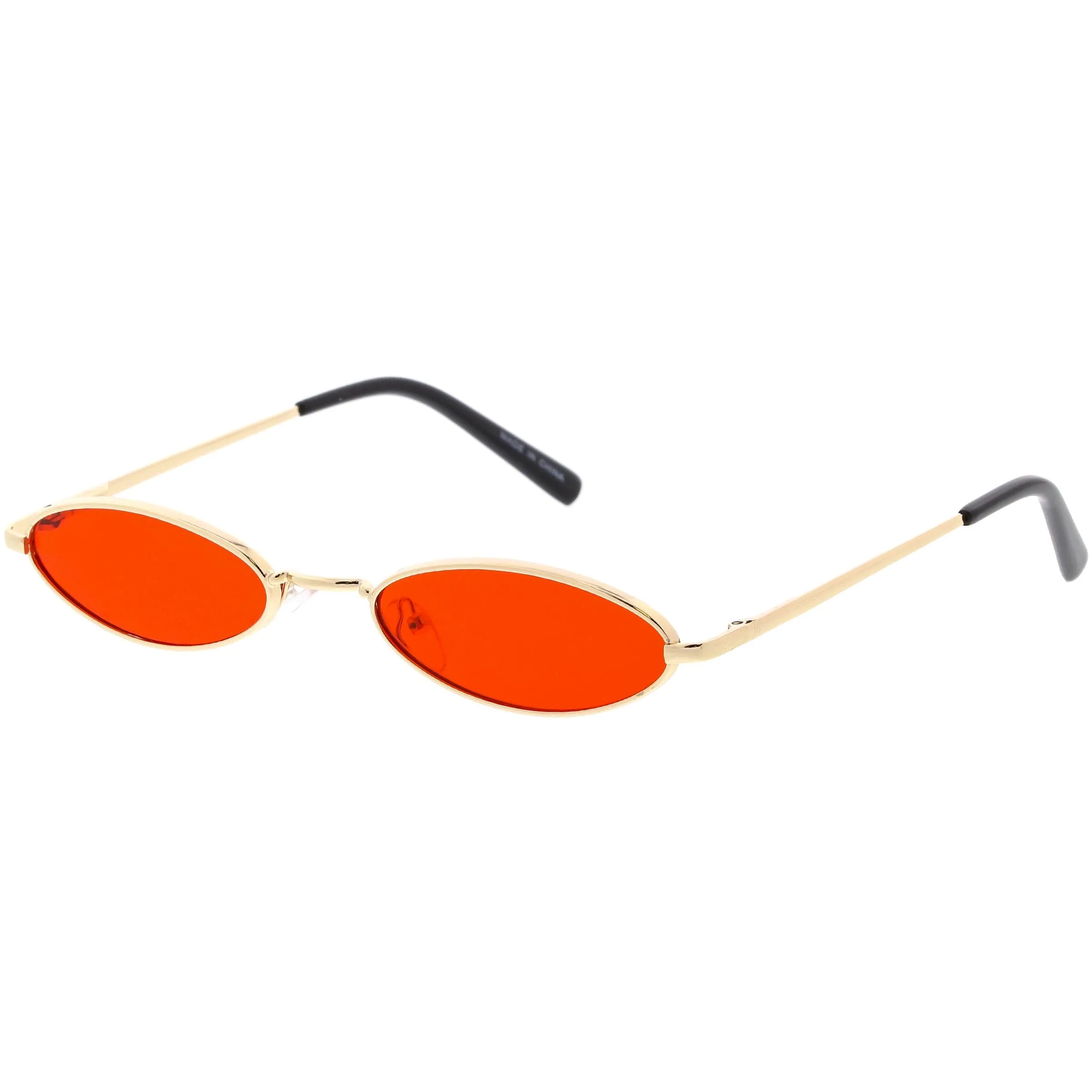 Slim Retro Throwback 1990's Color Tone Oval Sunglasses C722