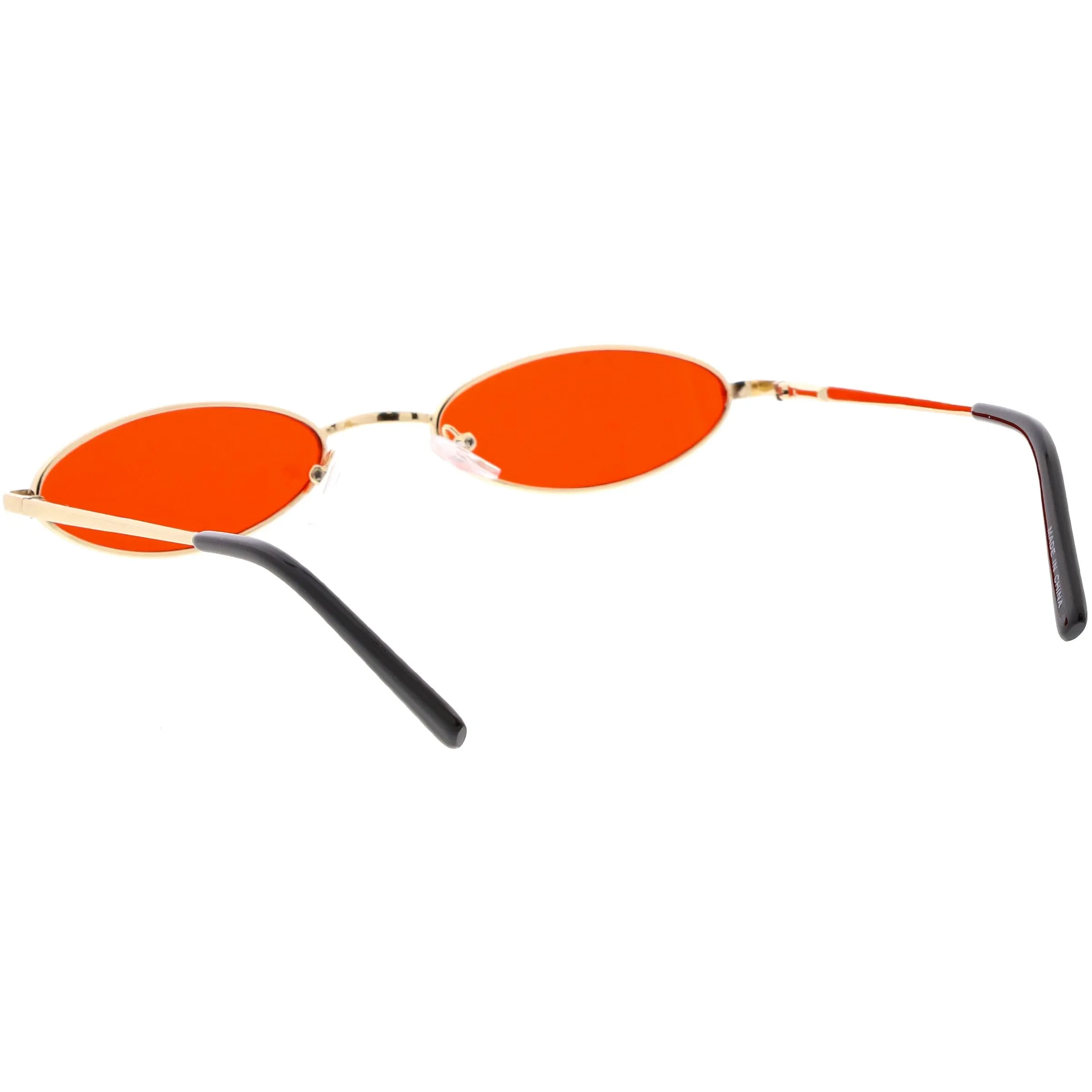 Slim Retro Throwback 1990's Color Tone Oval Sunglasses C722