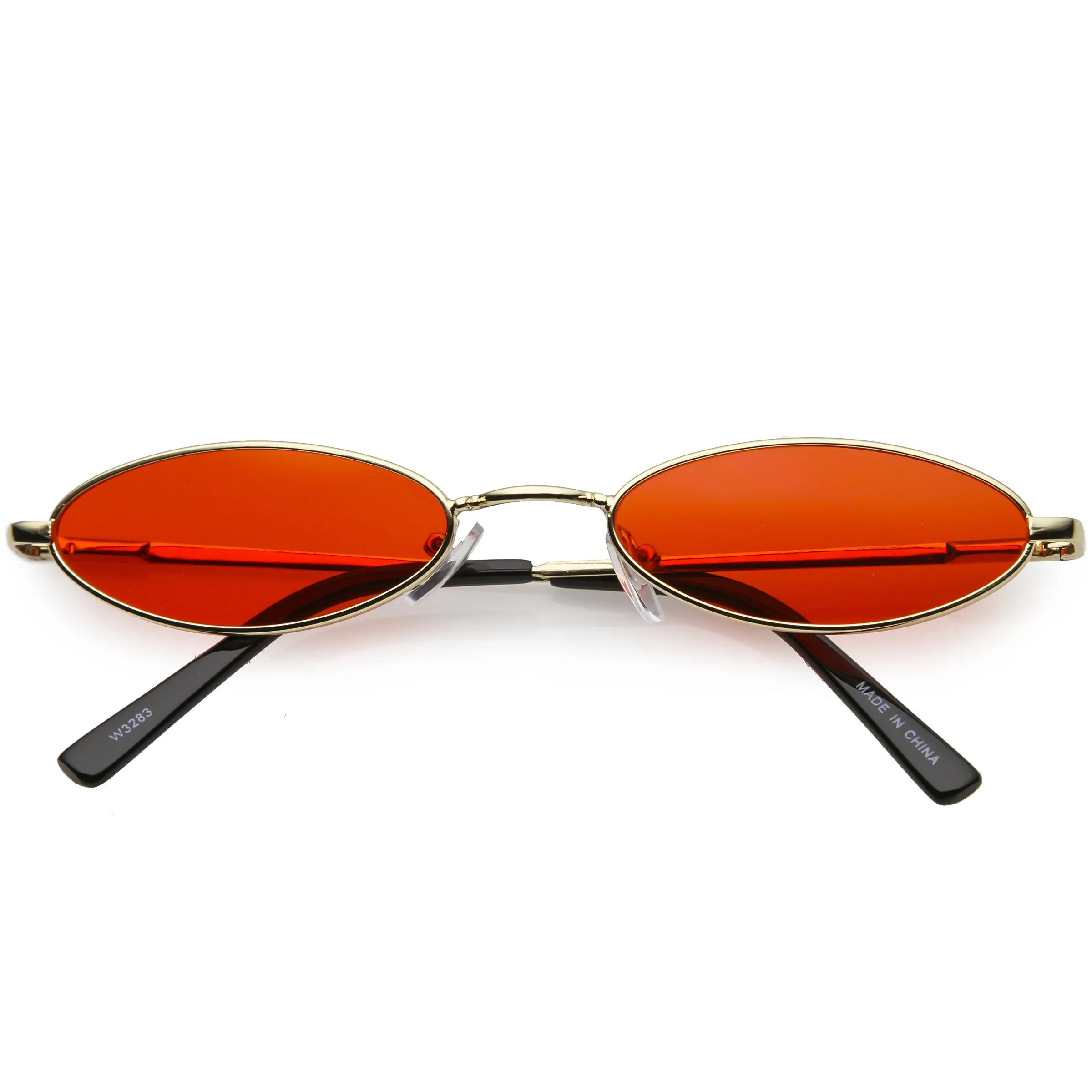 Slim Retro Throwback 1990's Color Tone Oval Sunglasses C722