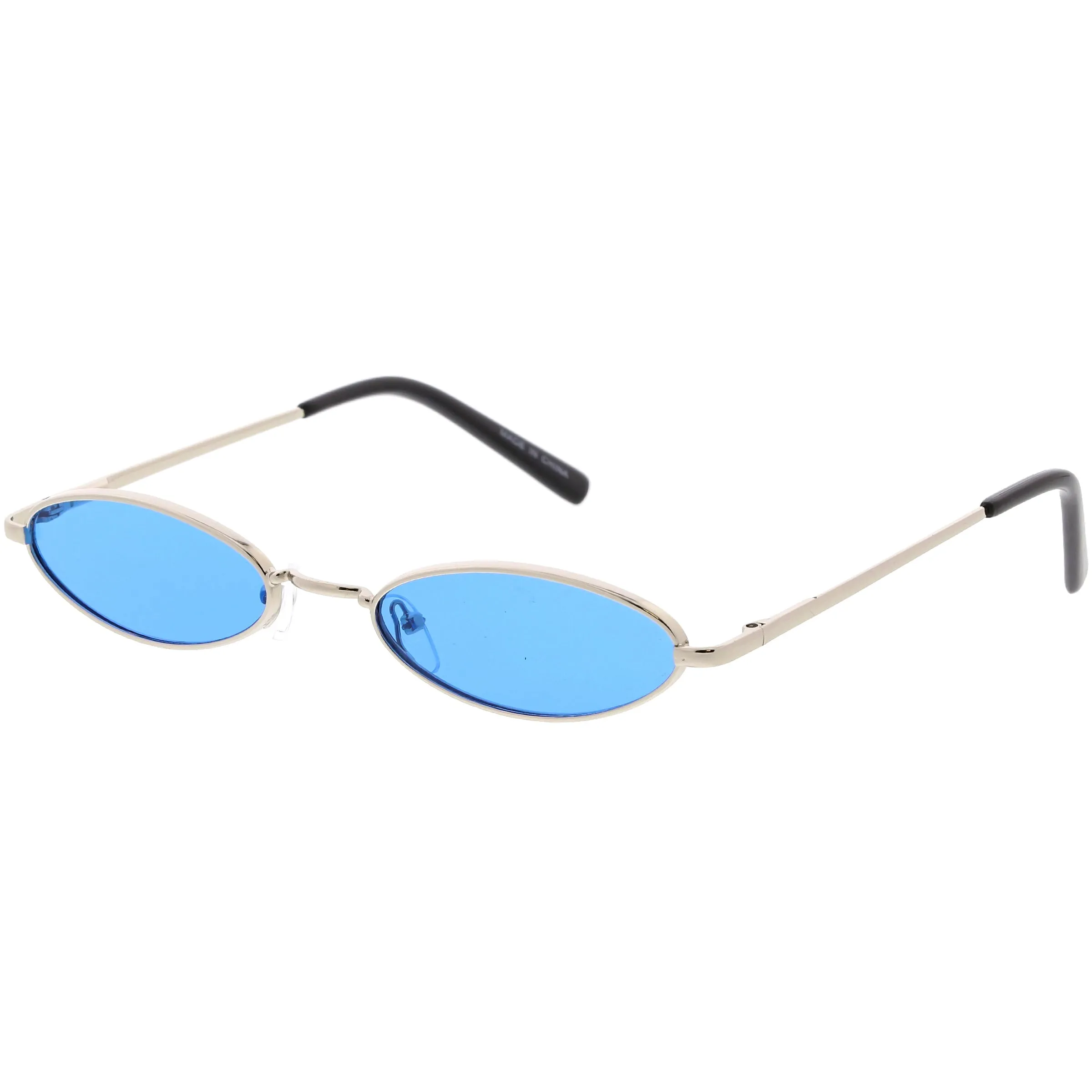 Slim Retro Throwback 1990's Color Tone Oval Sunglasses C722