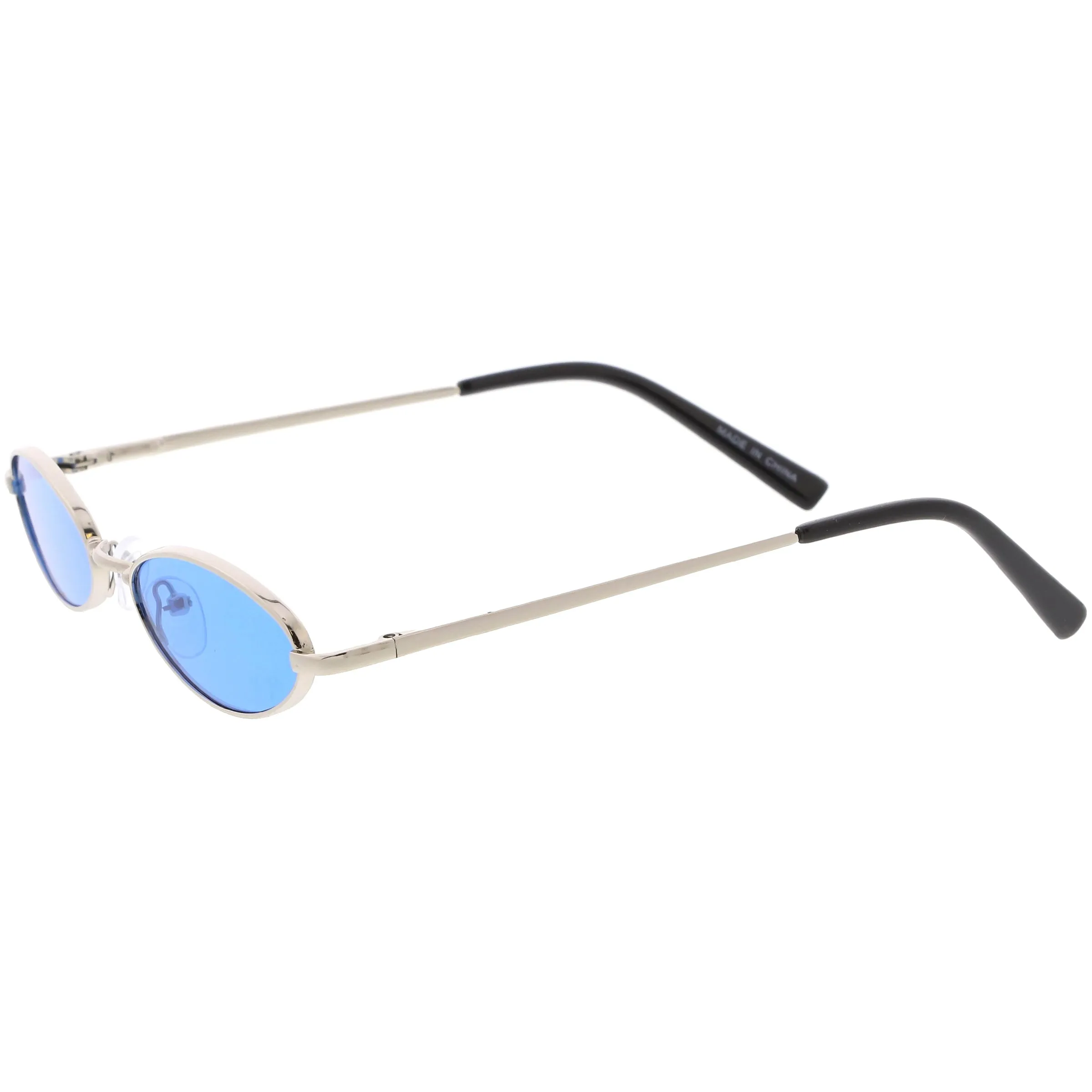 Slim Retro Throwback 1990's Color Tone Oval Sunglasses C722