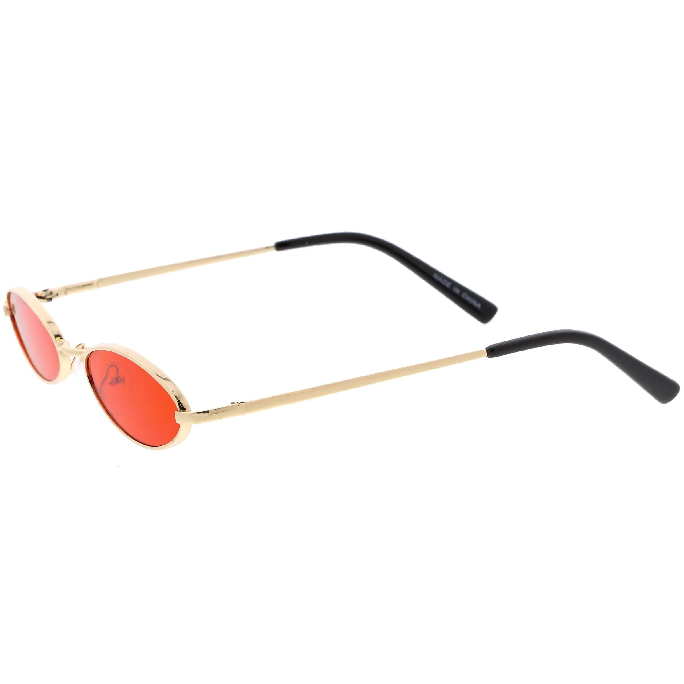 Slim Retro Throwback 1990's Color Tone Oval Sunglasses C722