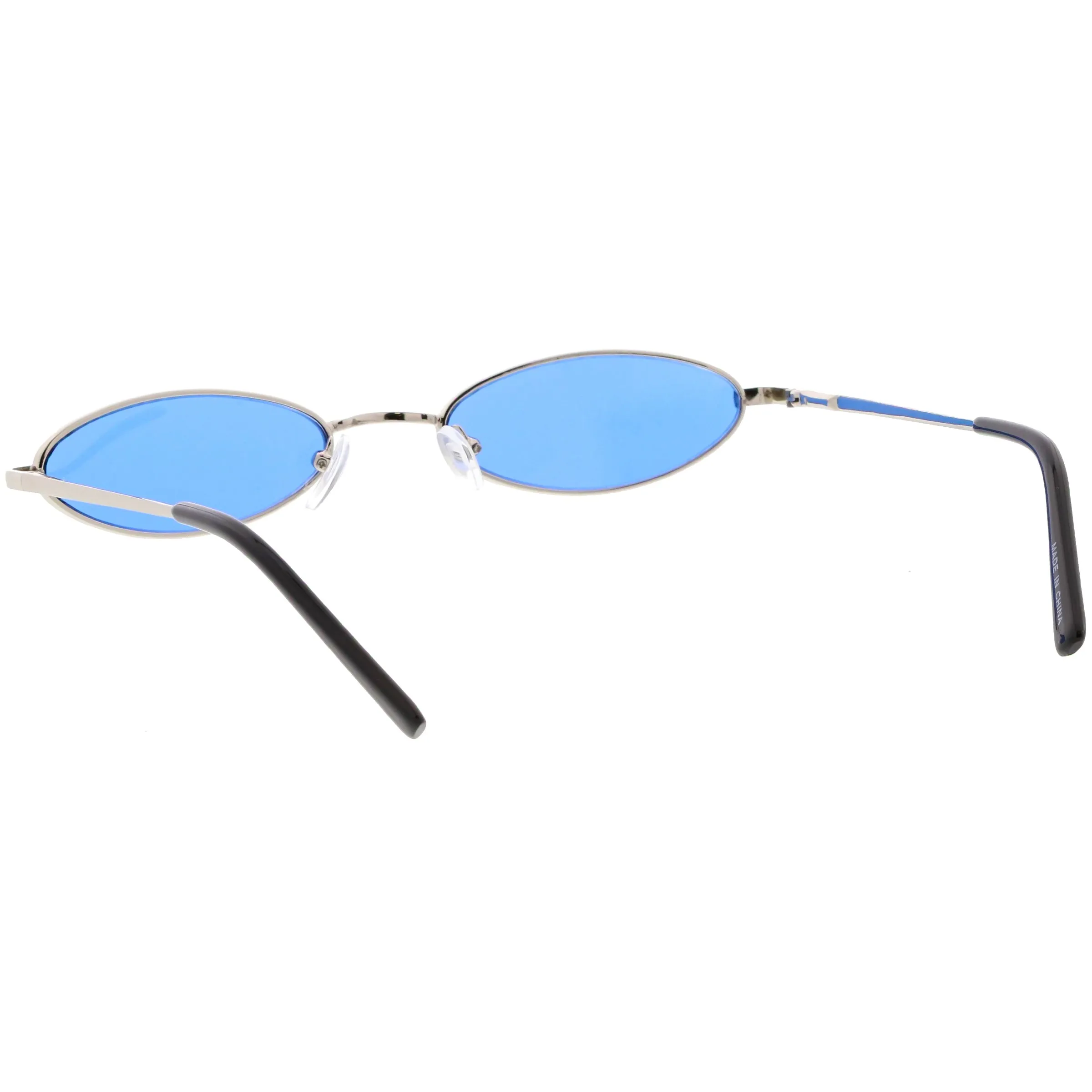 Slim Retro Throwback 1990's Color Tone Oval Sunglasses C722