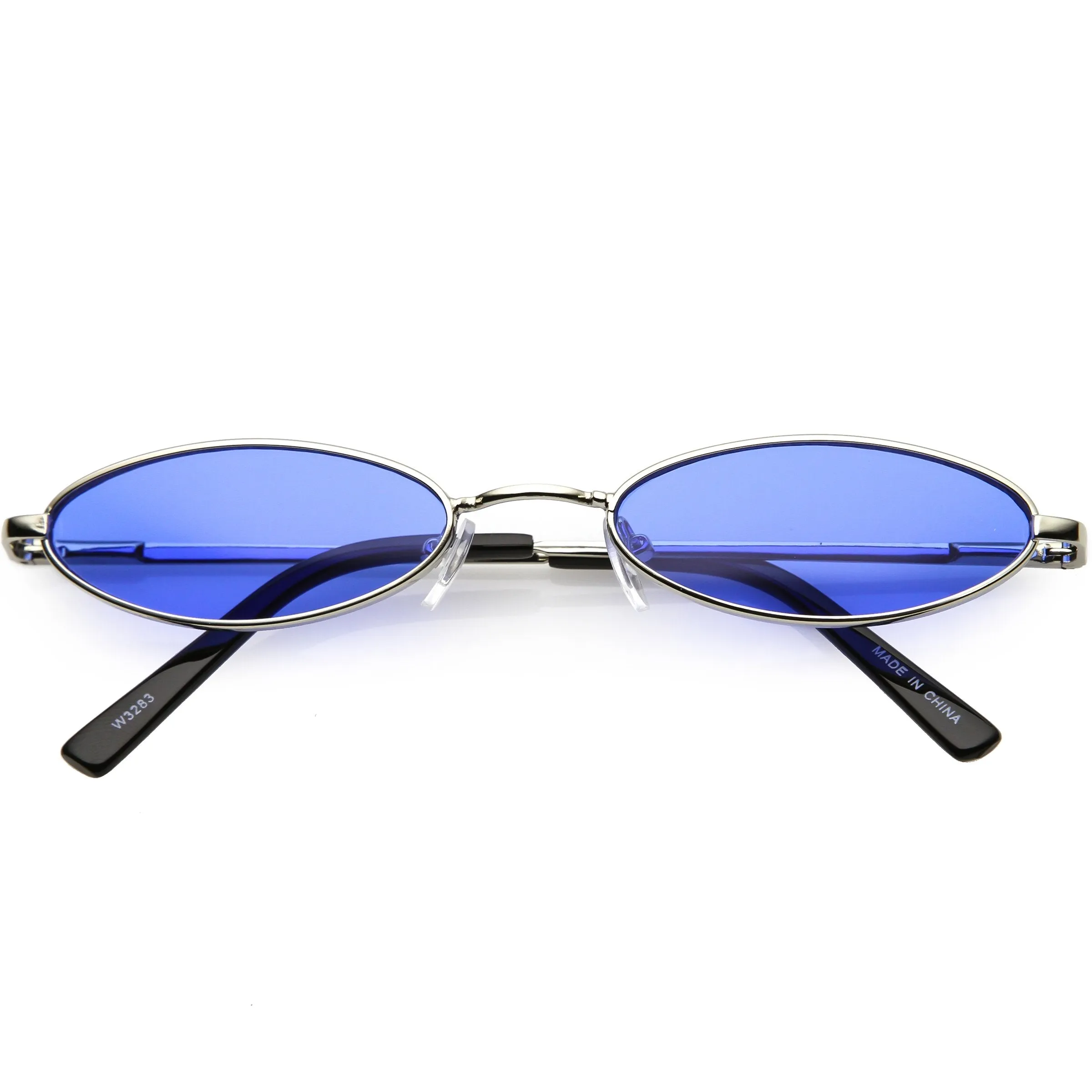 Slim Retro Throwback 1990's Color Tone Oval Sunglasses C722