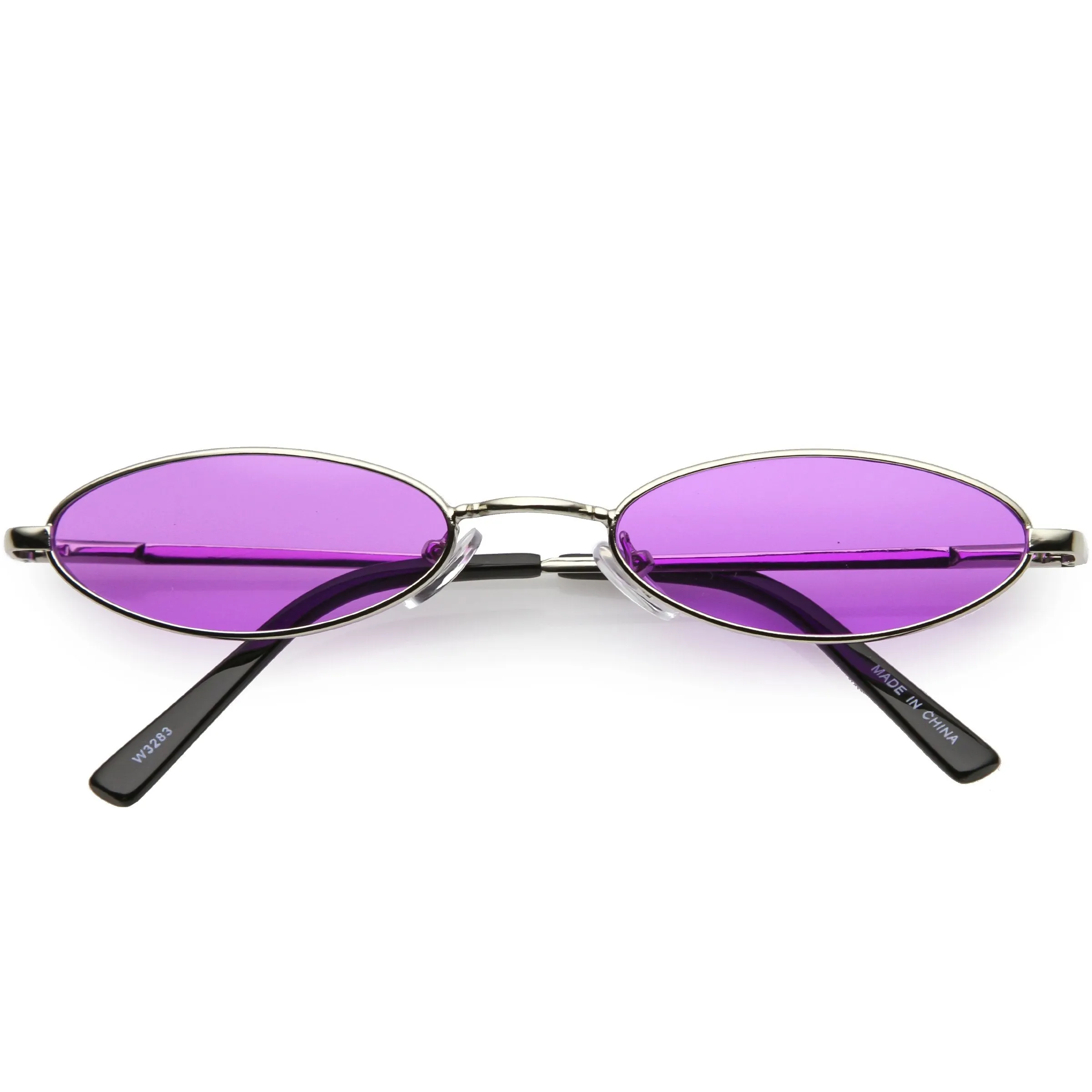 Slim Retro Throwback 1990's Color Tone Oval Sunglasses C722