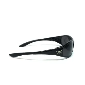 //Style 3177// Prototype Vintage Skull Studded Wraparound Visor