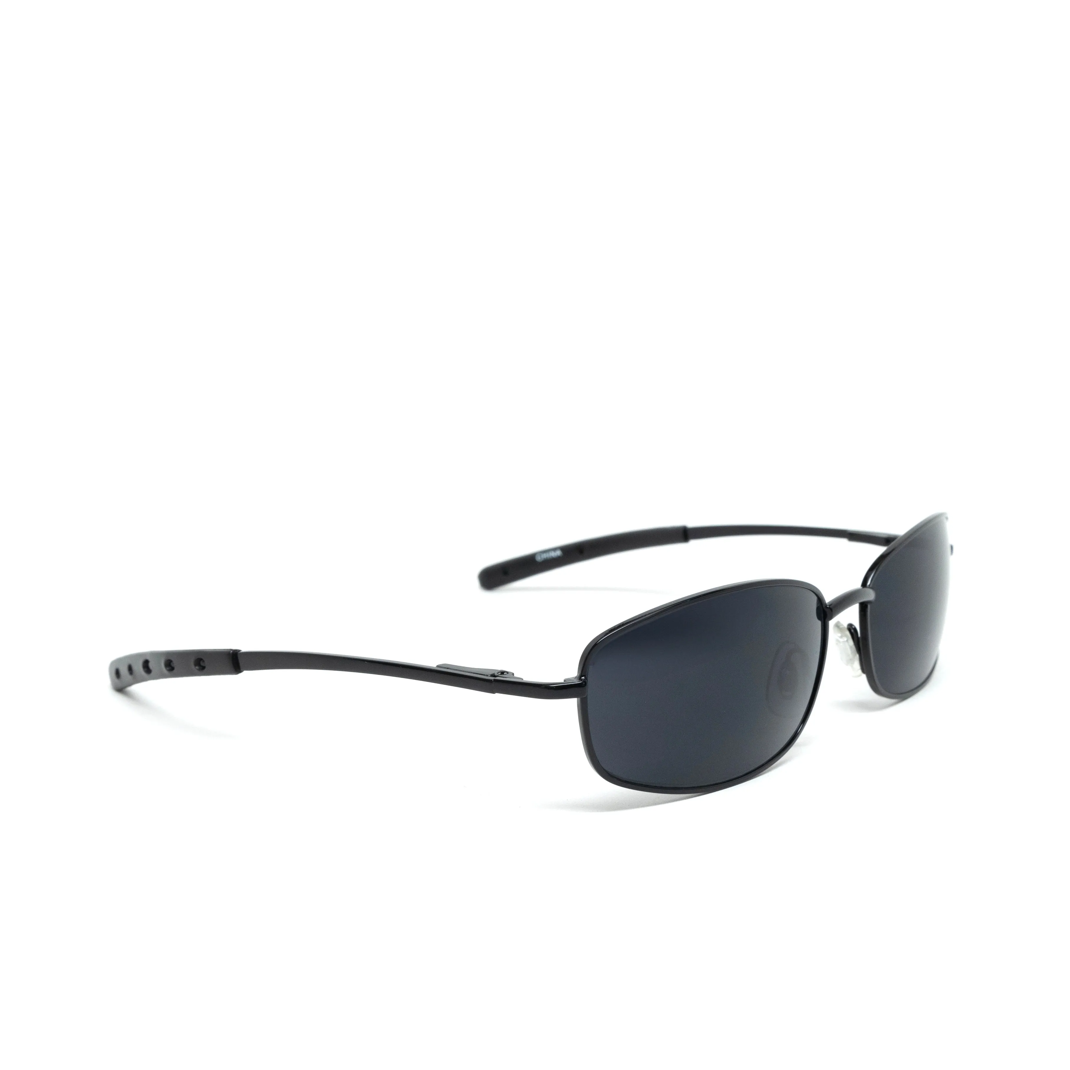 //Style 965// Vintage Standard 1997 Wire Oval Frame Sunglasses - Black