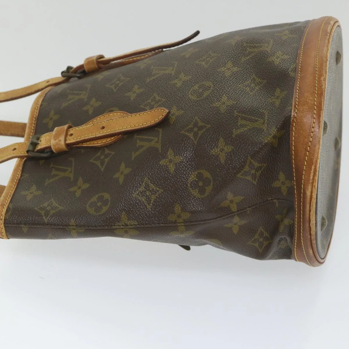 Trendy Inspired Louis Vuitton Monogram Bucket Pm Shoulder Bag M42238 Lv Auth Bs9633