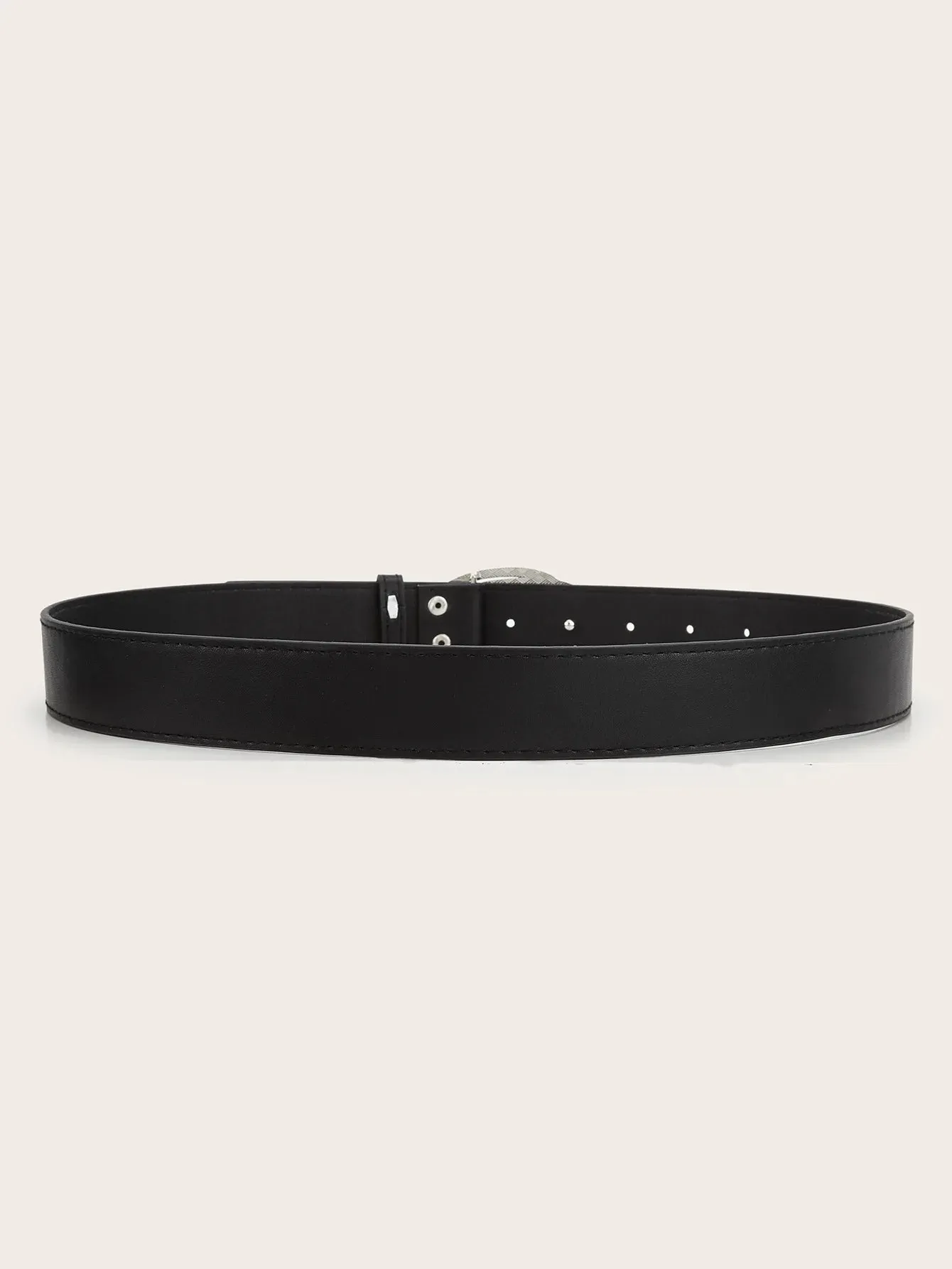 Vintage Punk Moon & Star Buckle Belt – Gothic Y2K PU Leather Waistband for Men & Women