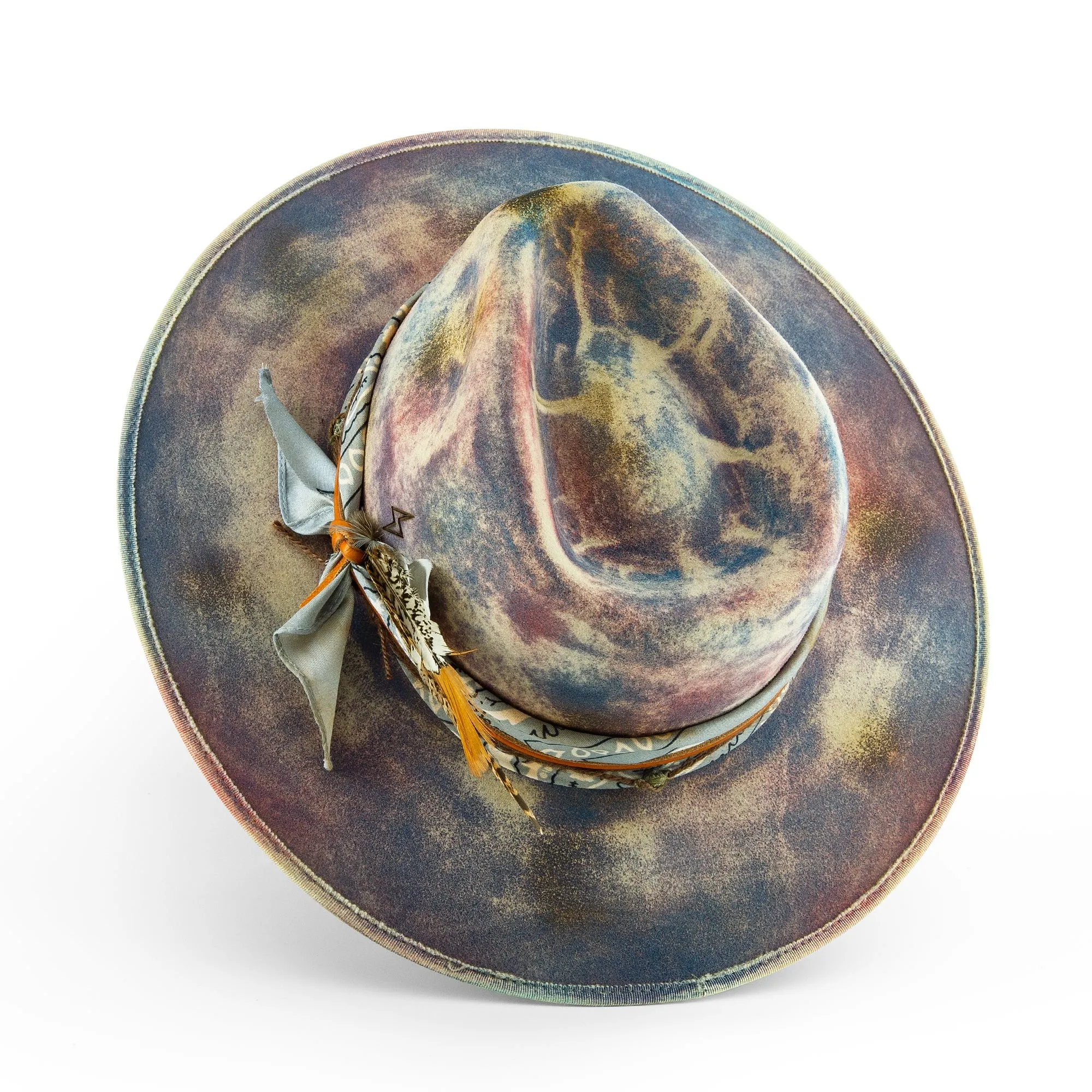 Vortex - Vintage Handcrafted Distressed Fedora Hat