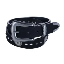 Wrangler Women's 3 Piece Calf Hair Western Belt with Conchos