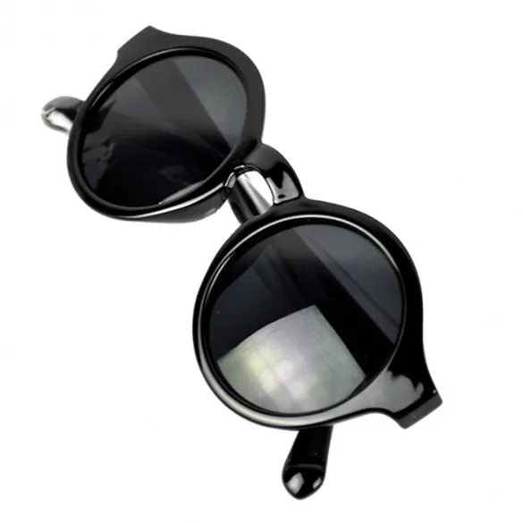 xakxx New Super Trendy Retro Round Frame Sunglasses Eyewear UV 400 Unisex Plate Frames