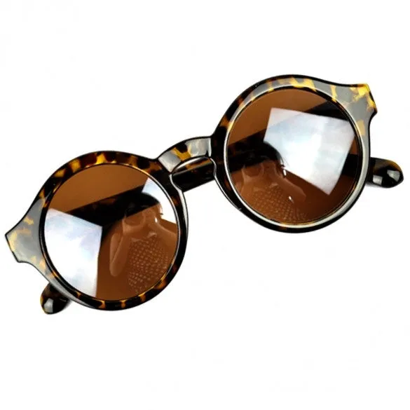 xakxx New Super Trendy Retro Round Frame Sunglasses Eyewear UV 400 Unisex Plate Frames