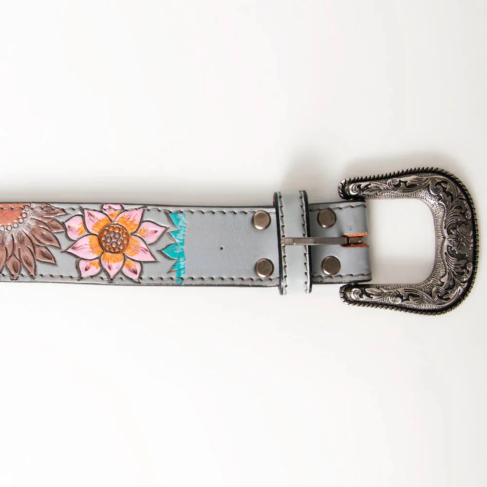 You Have My Heart Hand Tooled Leather Belt