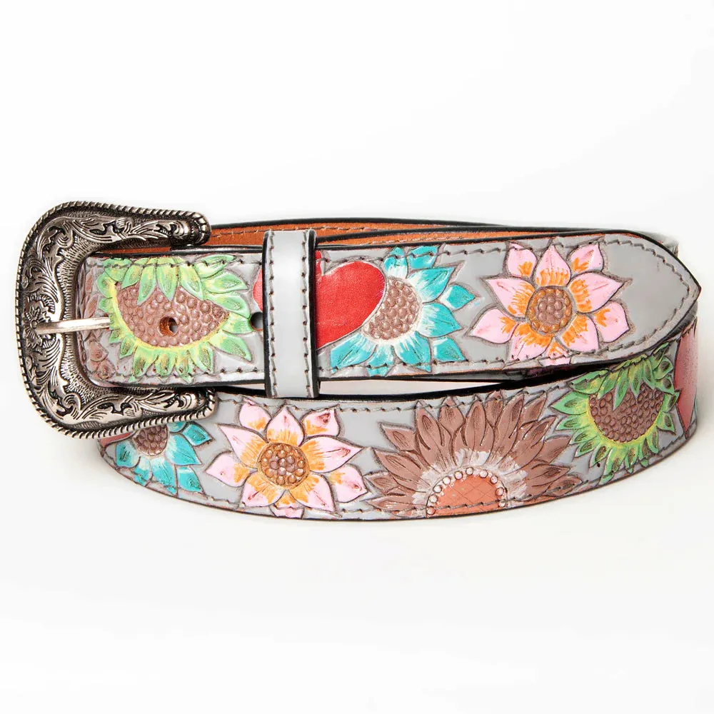 You Have My Heart Hand Tooled Leather Belt